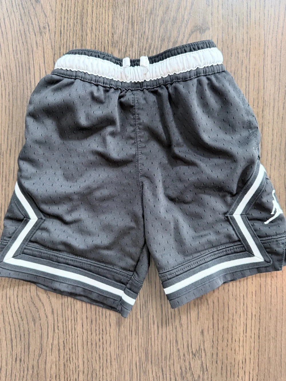 Air Jordan Youth 4-5T Black Mesh Kids Shorts with White Trim